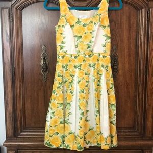 Sleeveless Summer Floral Knee-Length Dress